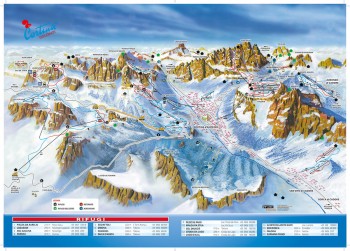 Pistenplan für Cortina d'Ampezzo