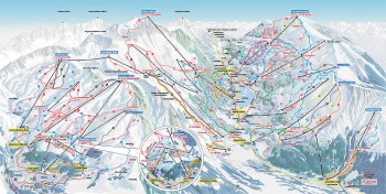 Busreisen nach Arosa - Lenzerheide - Skigebietsplan